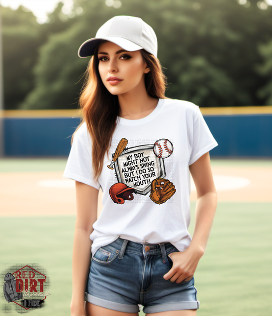 My Boy May Not Always Swing But I Do DTF Transfer | Trendy Sports DTF Transfer | Ready to Press | High Quality DTF Transfers | Fast Shipping