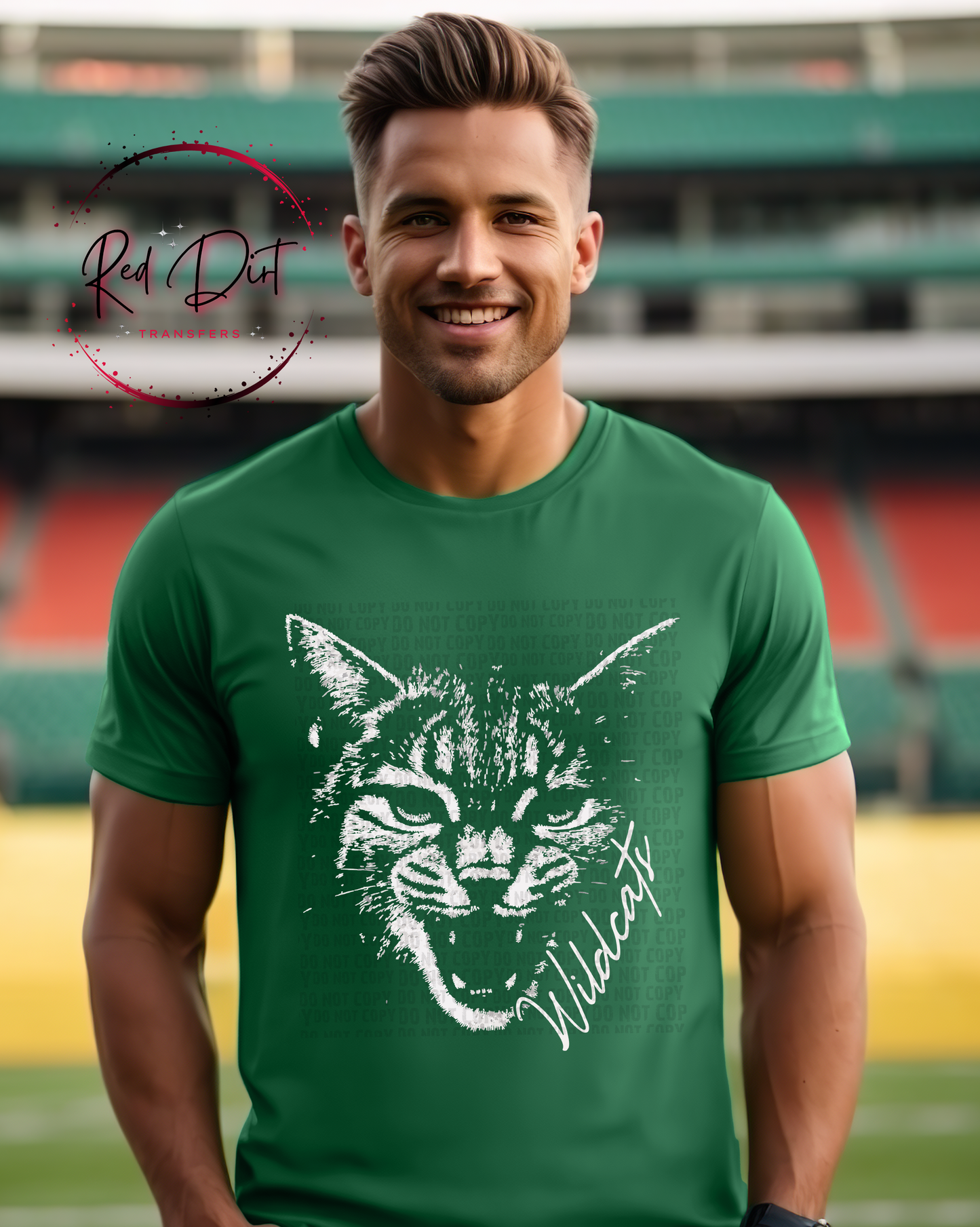 Aggressive Wildcats Mascot DTF Transfer, School Spirit Mascot Transfer, Sports Team Wildcats Design, Ready To Press Mascot Transfer