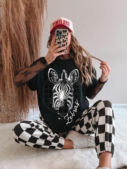 Aggressive Zebras Mascot DTF Transfer, School Spirit Mascot Transfer, Sports Team Zebras Design, Ready To Press Mascot Transfer