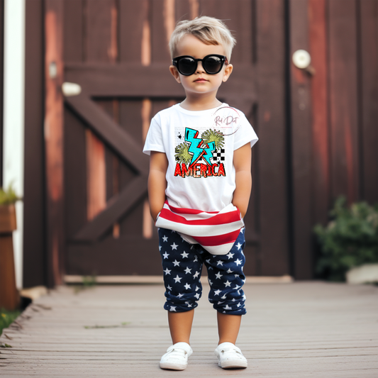 America DTF Transfer | Trendy Independence Day DTF Transfer | Ready to Press | High Quality DTF Transfers | Instant Peel