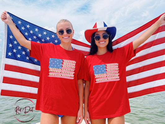 American Flag Shirt Bella Canvas Patriotic Shirt 4th of July Tee USA Flag Shirt Red White Blue Independence Day Shirt