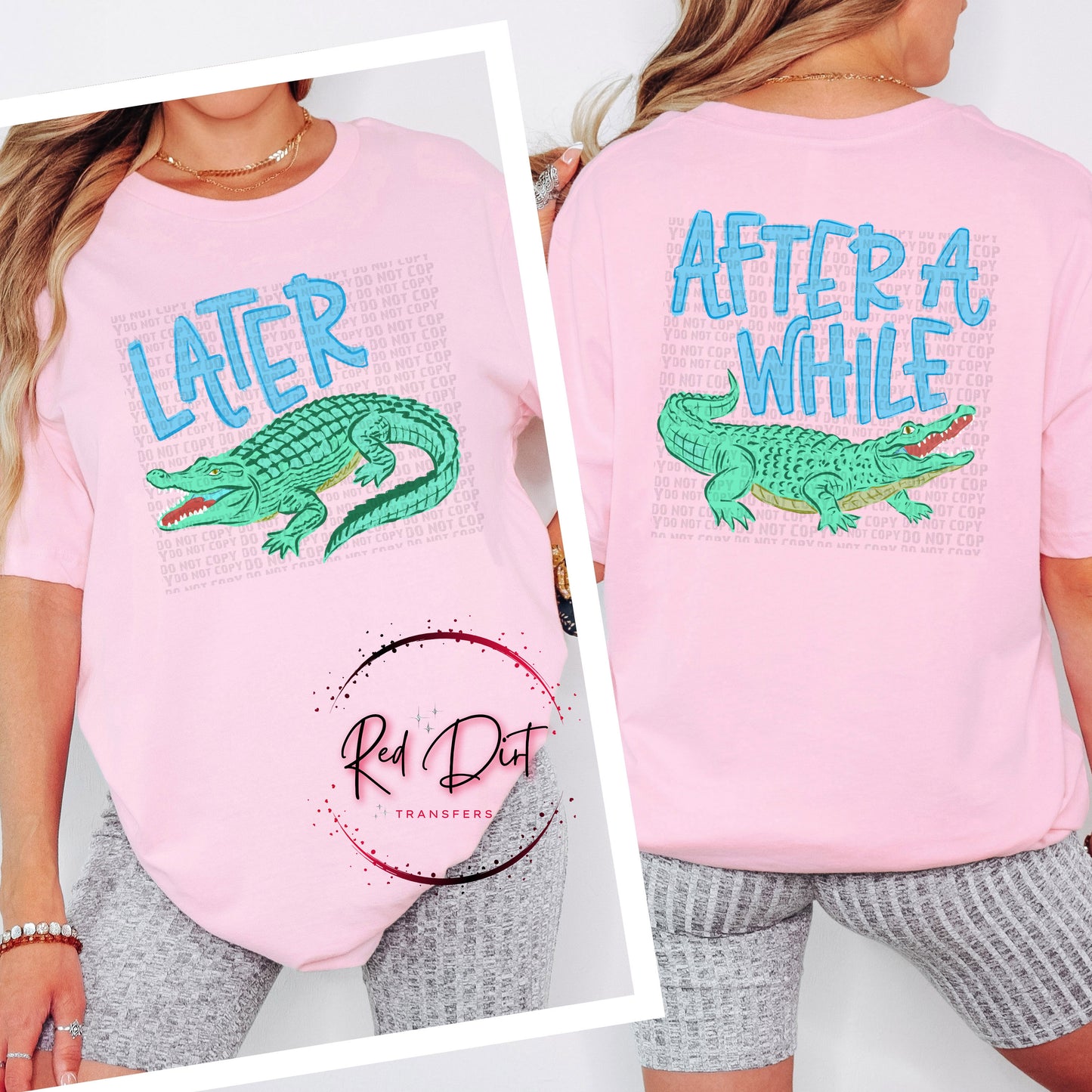 Later Gator After A While Crocodile Shirt | Funny Alligator Crocodile Shirt Adult Youth Graphic Tee Bella Canvas