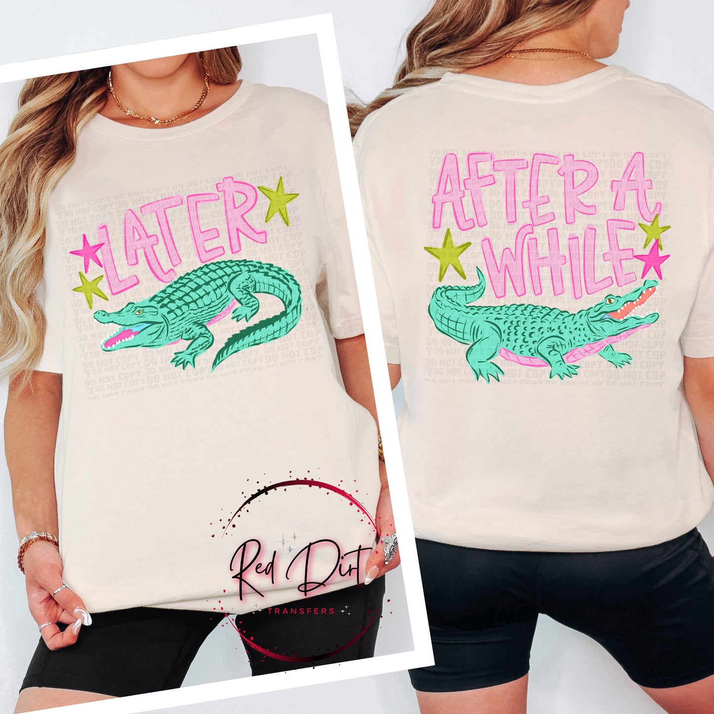 Later Alligator DTF Transfer | After Awhile Crocodile Boy Girl Alligator Transfer Cute Gator Graphic