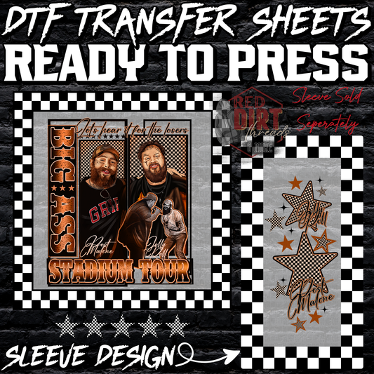 Bad Ass Tour DTF Transfer | Trendy Music DTF Transfer | Ready to Press | High Quality DTF Transfers | Fast Shipping