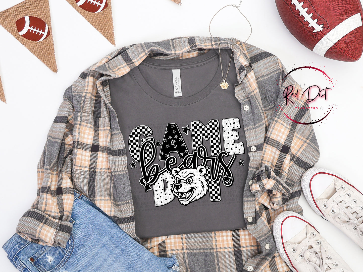 Game Day Bears DTF Transfer | Trendy School Spirit DTF Transfer | High Quality Image Transfers | Ready to Press | Instant Peel