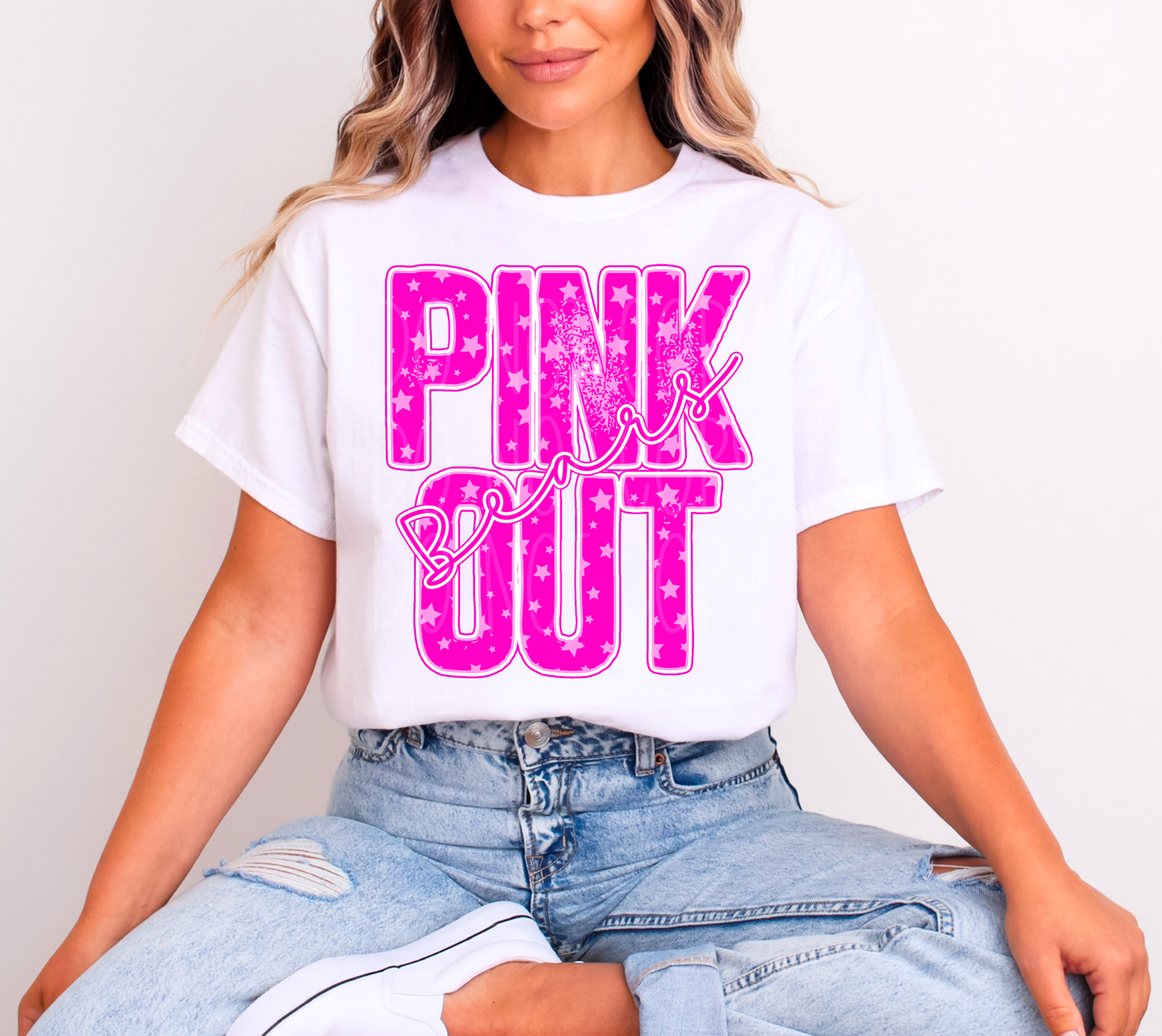 Pink Out Bears DTF Transfer | Trendy School Spirit DTF Transfer | High Quality Image Transfers | Ready to Press | Instant Peel