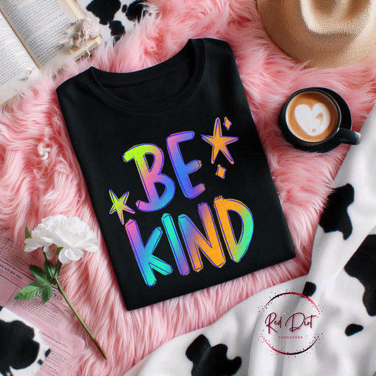 Be Kind DTF Transfer | Retro Inspirational Shirt Transfer | Positive Vibes Design | Motivational Tee Transfer
