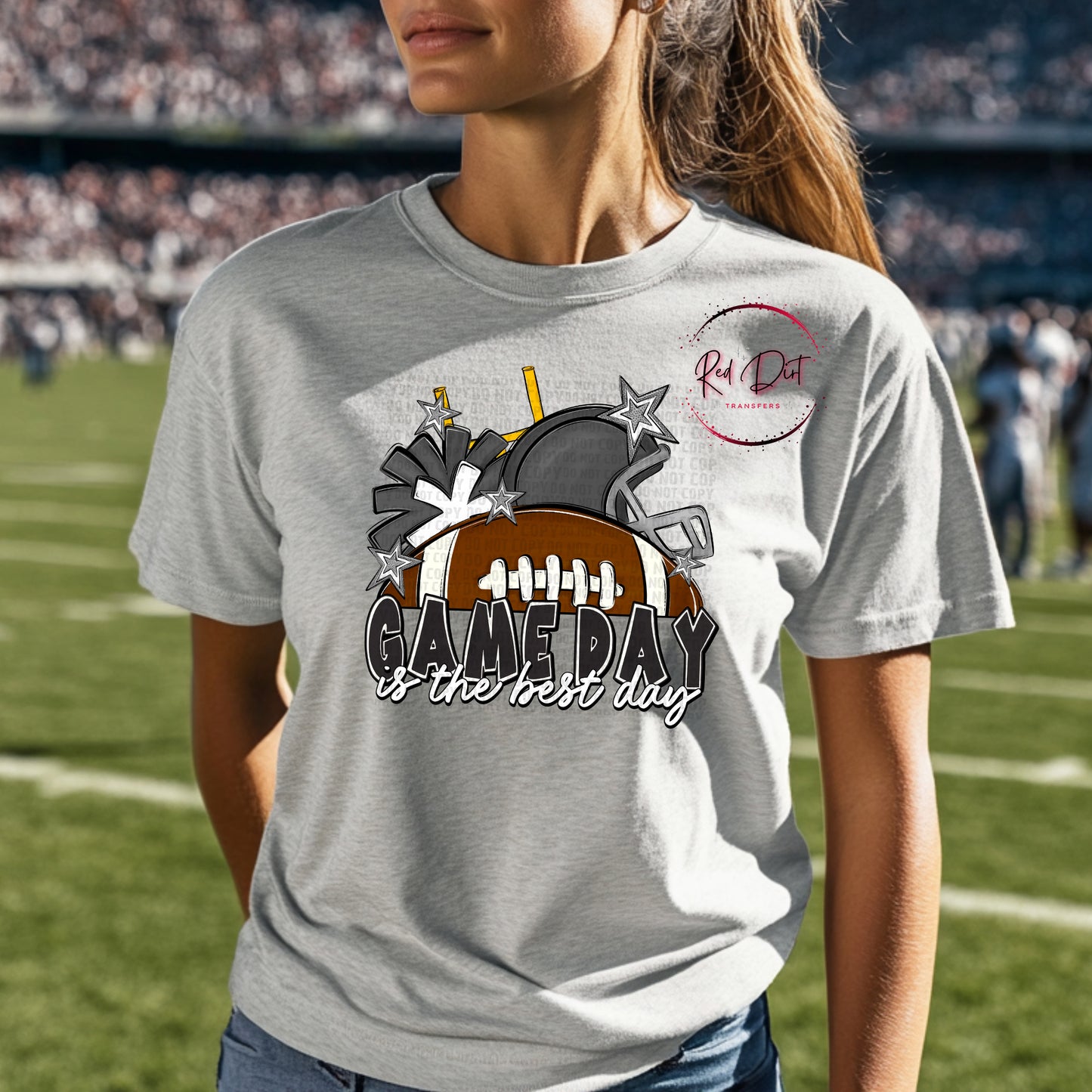 Game Day Is The Best Day (Black/Gray) DTF Transfer | Trendy Sports DTF Transfer | High Quality Image Transfers | Ready to Press | Instant Peel