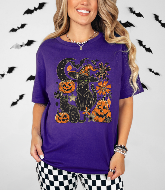 Black Cat T-Shirt | Trendy Halloween Shirt | Fast Shipping | Super Soft Shirts for Men/Women/Kid's