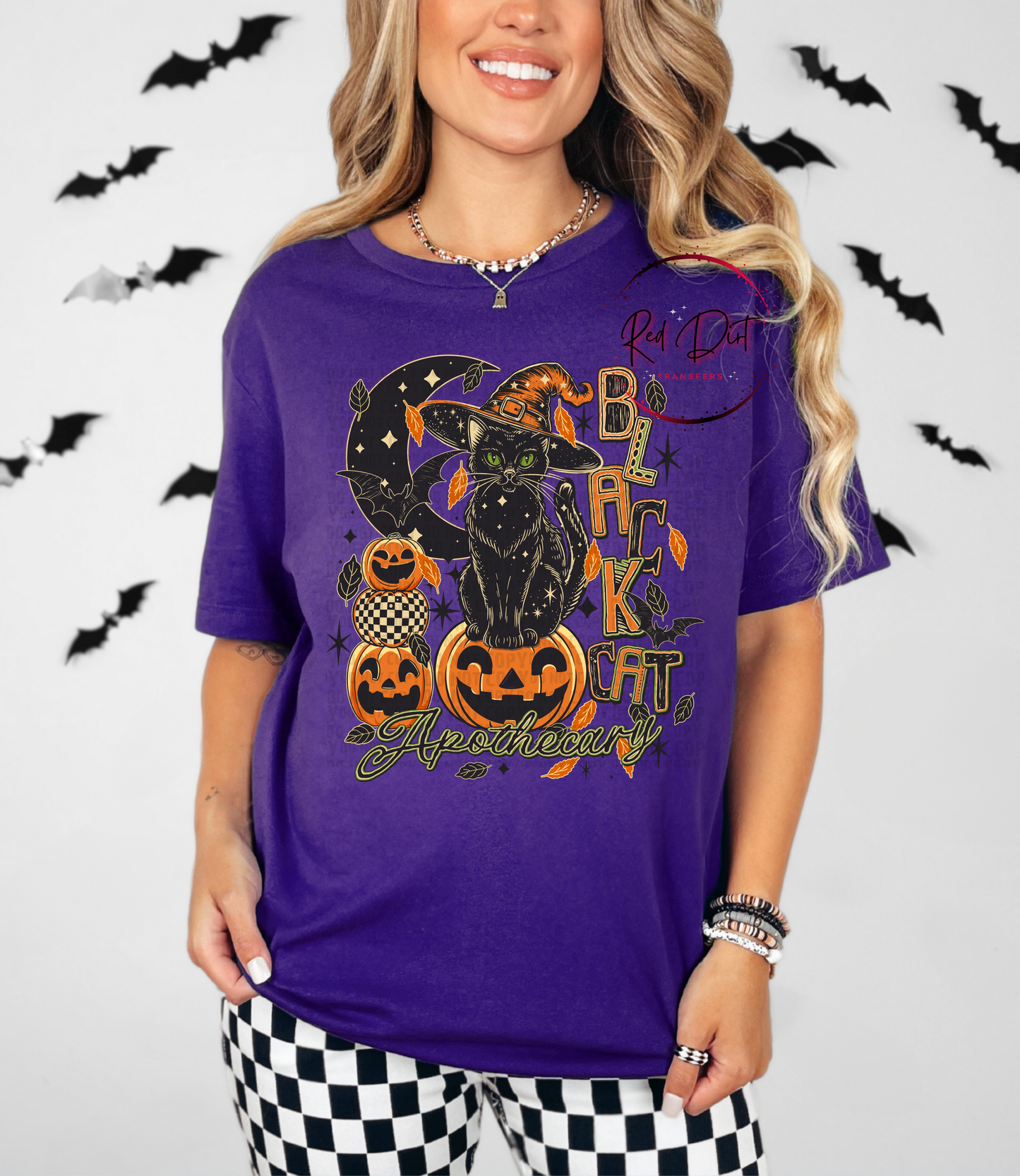 Black Cat Apothecary T-Shirt | Trendy Halloween Shirt | Fast Shipping | Super Soft Shirts for Men/Women/Kid's