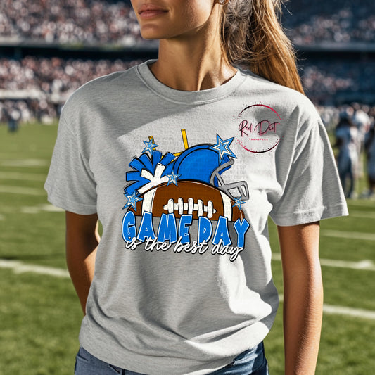 Game Day Is The Best Day (Blue) DTF Transfer | Trendy Sports DTF Transfer | High Quality Image Transfers | Ready to Press | Instant Peel