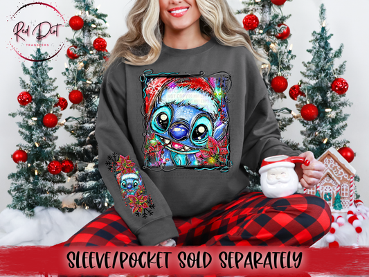 Blue Guy DTF Transfer | Trendy Christmas DTF Transfer | High Quality Image Transfers | Ready to Press | Instant Peel