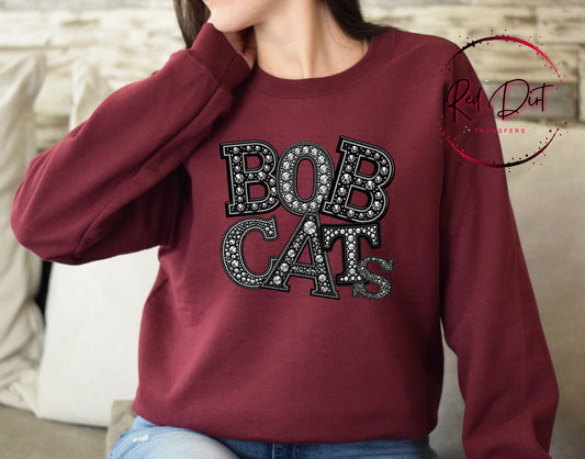 Bobcats Sweat Shirt | Trendy School Spirit Hoodie with Sleeves | Fast Shipping | Super Soft Shirts for Women