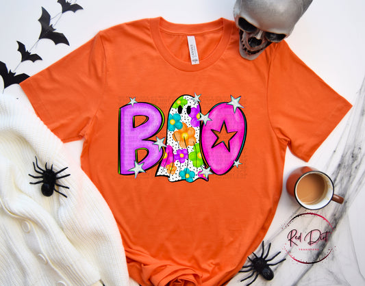Floral Boo T-Shirt | Trendy Halloween Shirt | Fast Shipping | Super Soft Shirts for Men/Women/Kid's