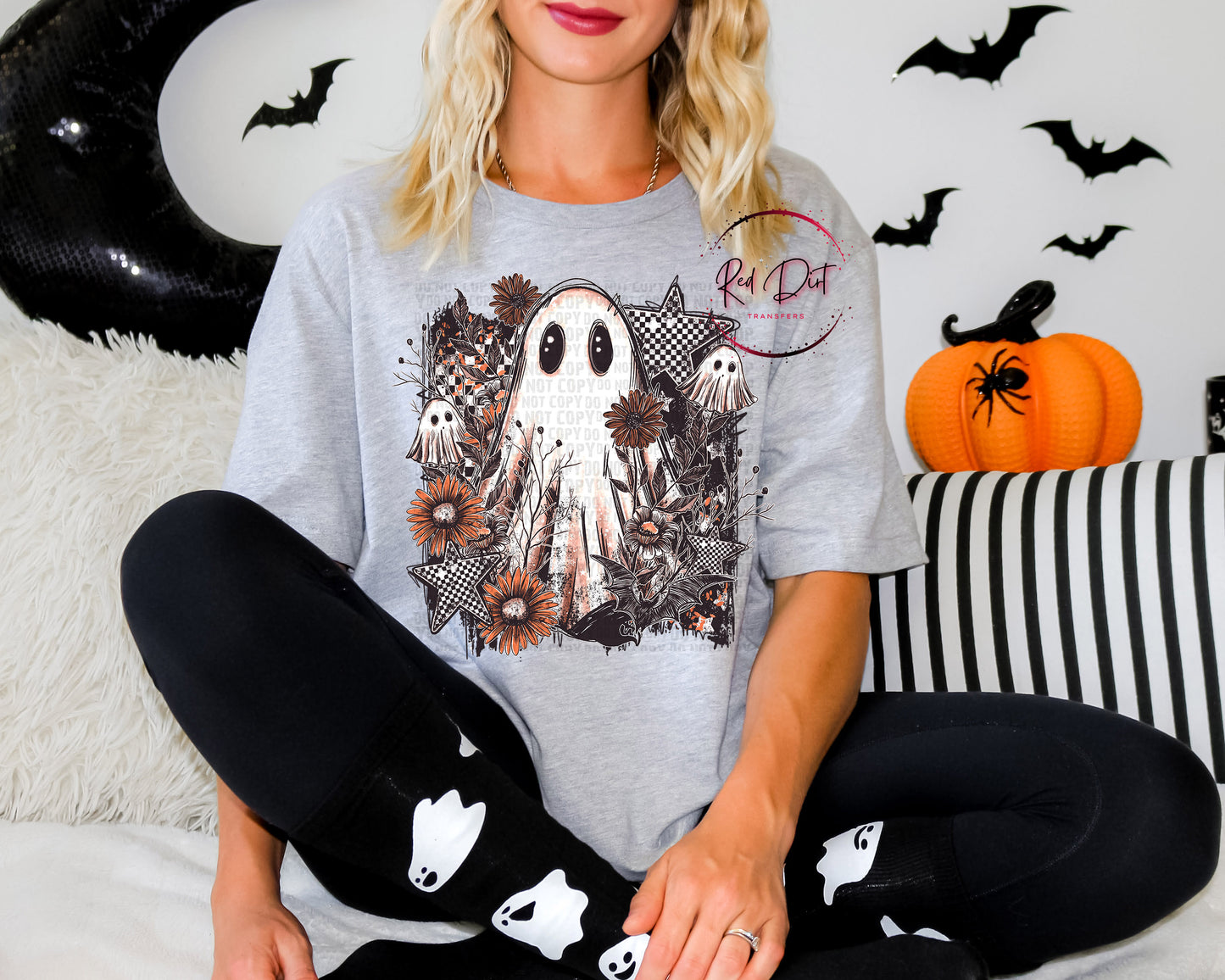 Boo Floral (no mouth) T-Shirt | Trendy Halloween Shirt | Fast Shipping | Super Soft Shirts for Men/Women/Kid's