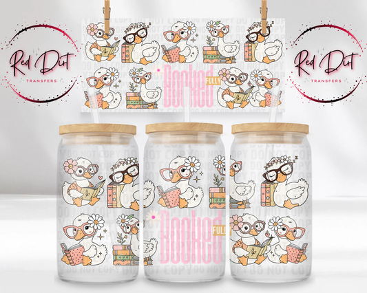 Booked Fully UV DTF Libbey Transfer | Trendy Bookish Libbey Wrap | Ready to Transfer | High Quality | Waterproof UV Transfer