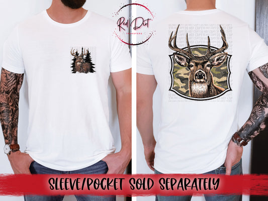 Buck No Bow DTF Transfer | Trendy Hunting DTF Transfer | High Quality Image Transfers | Ready to Press | Instant Peel