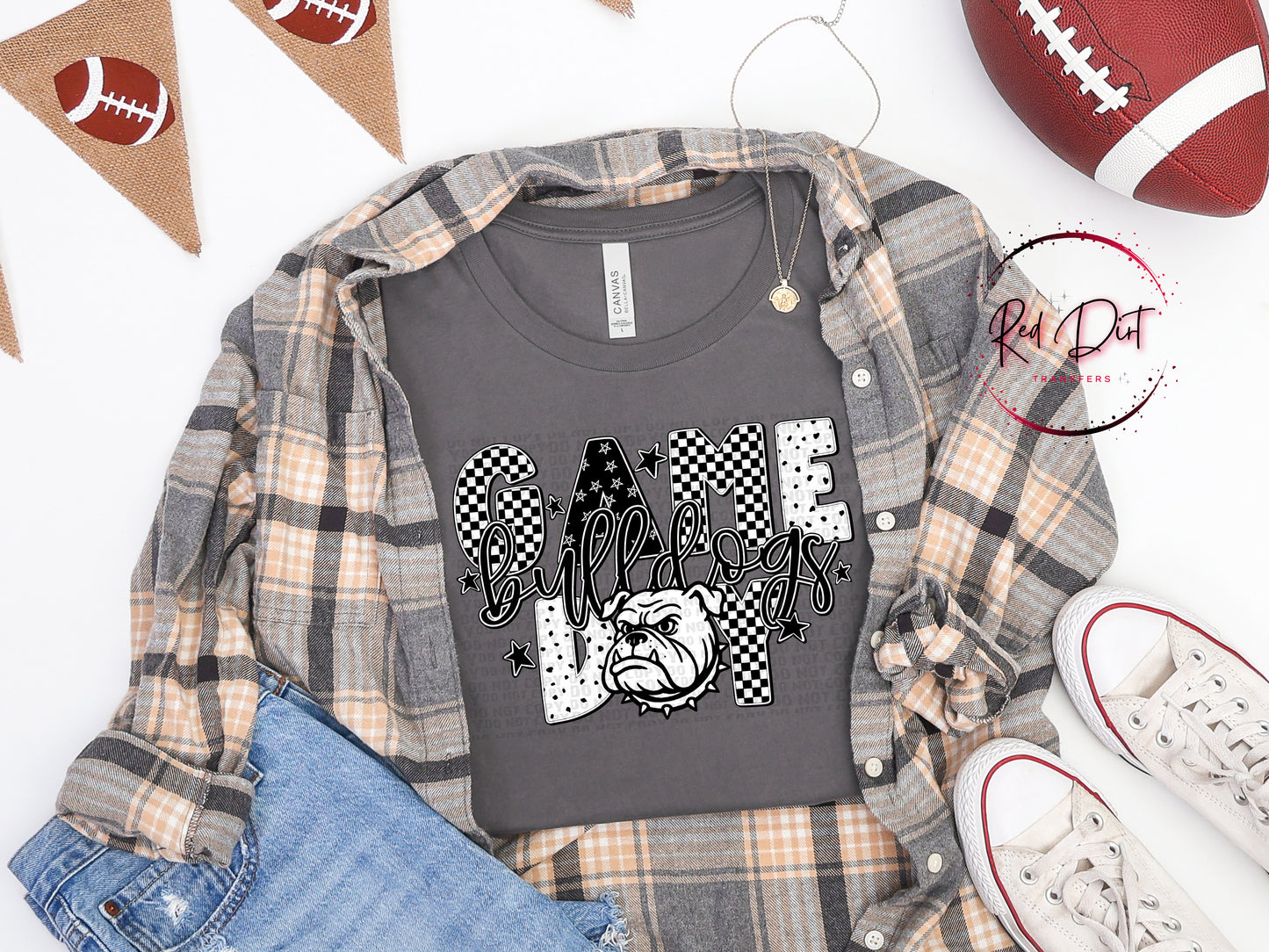 Game Day Bulldogs DTF Transfer | Trendy School Spirit DTF Transfer | High Quality Image Transfers | Ready to Press | Instant Peel