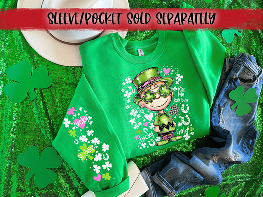 Kiss Me (White) DTF Transfer | Trendy St. Patrick's Day DTF Transfer | High Quality Image Transfers | Ready to Press | Instant Peel