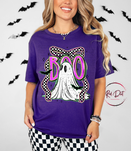 Checkered Boo T-Shirt | Trendy Halloween Shirt | Fast Shipping | Super Soft Shirts for Men/Women/Kid's