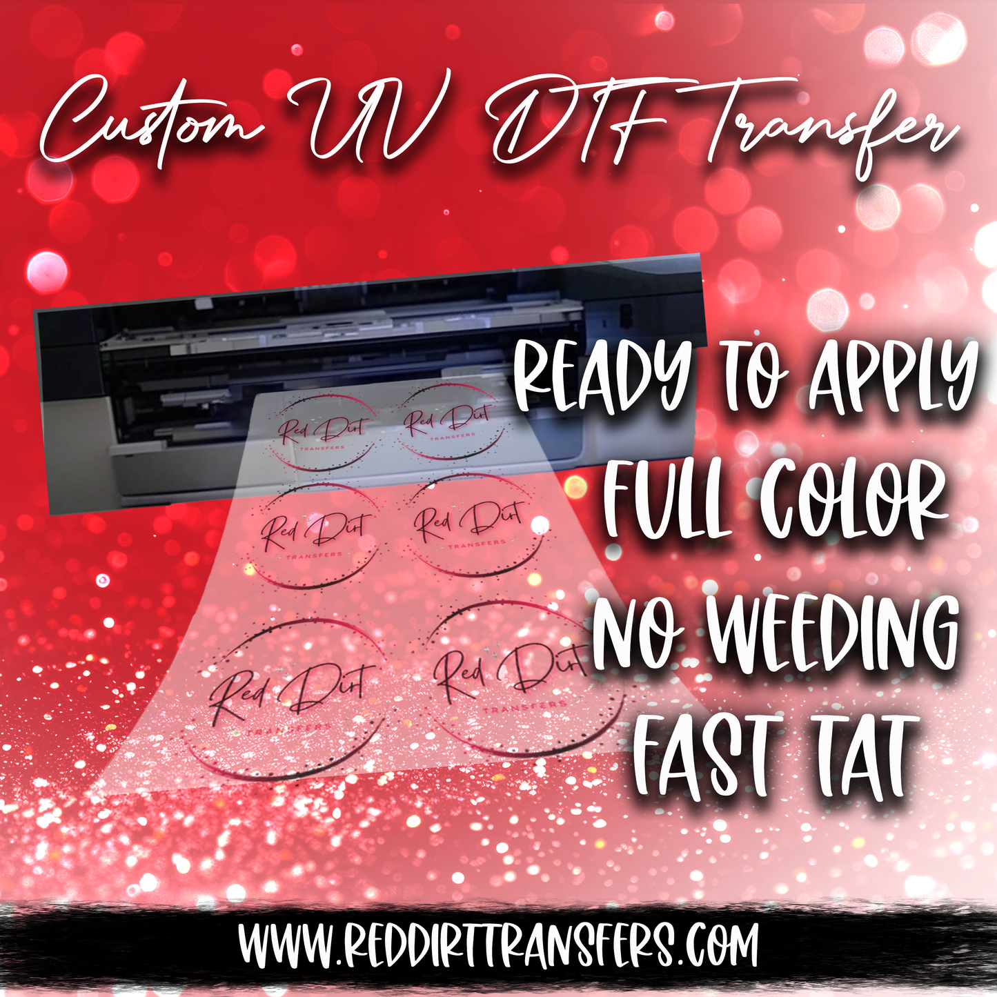 Custom UV DTF Transfer | Ready to Transfer | High Quality | Waterproof UV Transfer | Custom Decal
