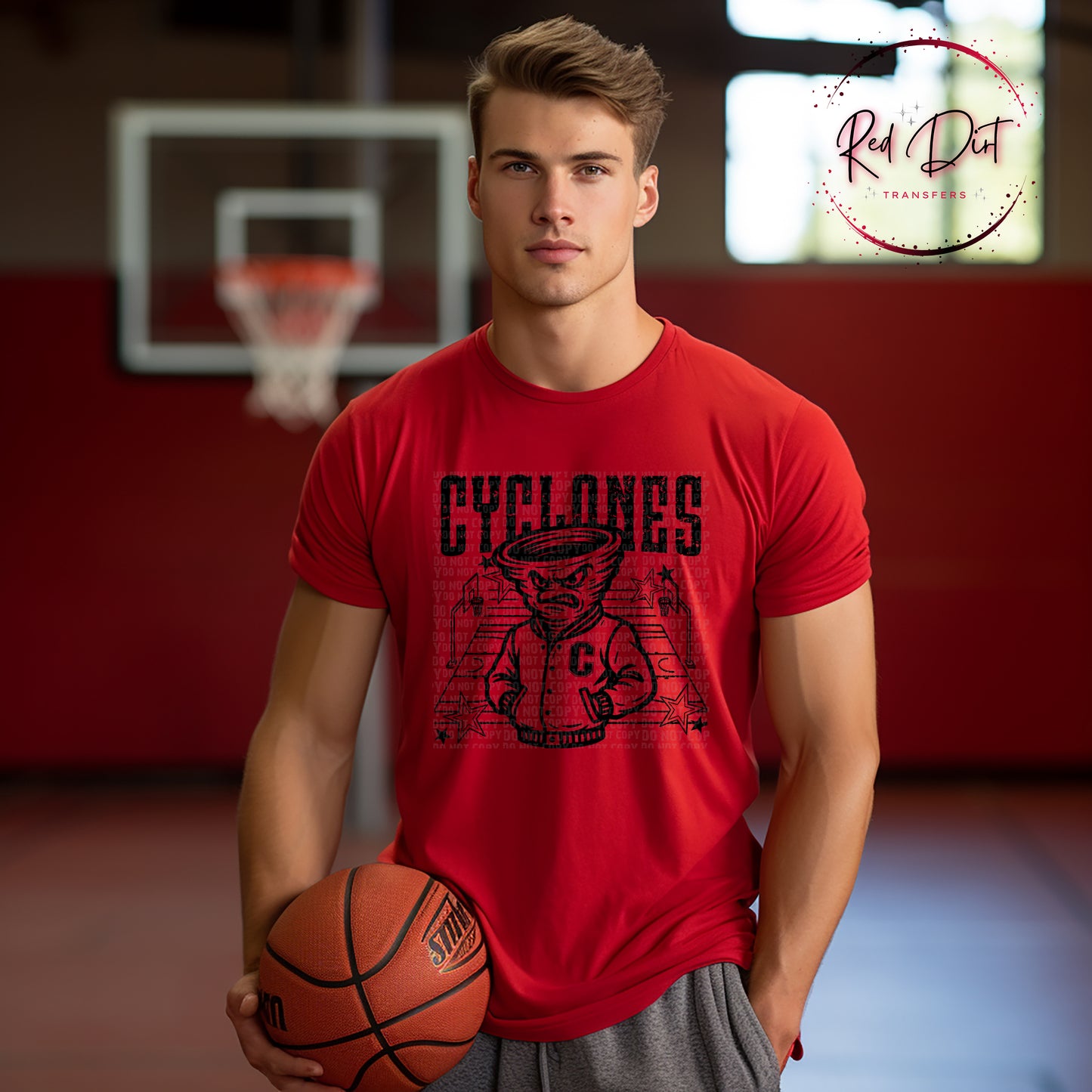 Cyclones Basketball Letterman T-Shirt | Trendy School Spirit Shirt | Fast Shipping | Super Soft Shirts for Men/Women/Kid's