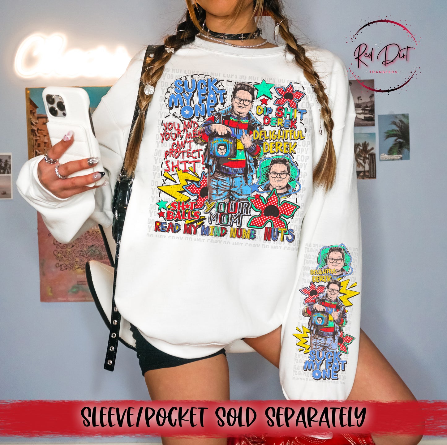 Derek DTF Transfer | Trendy Movie DTF Transfer | High Quality Image Transfers | Ready to Press | Instant Peel