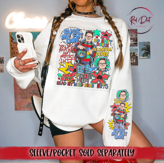 Derek DTF Transfer | Trendy Movie DTF Transfer | High Quality Image Transfers | Ready to Press | Instant Peel