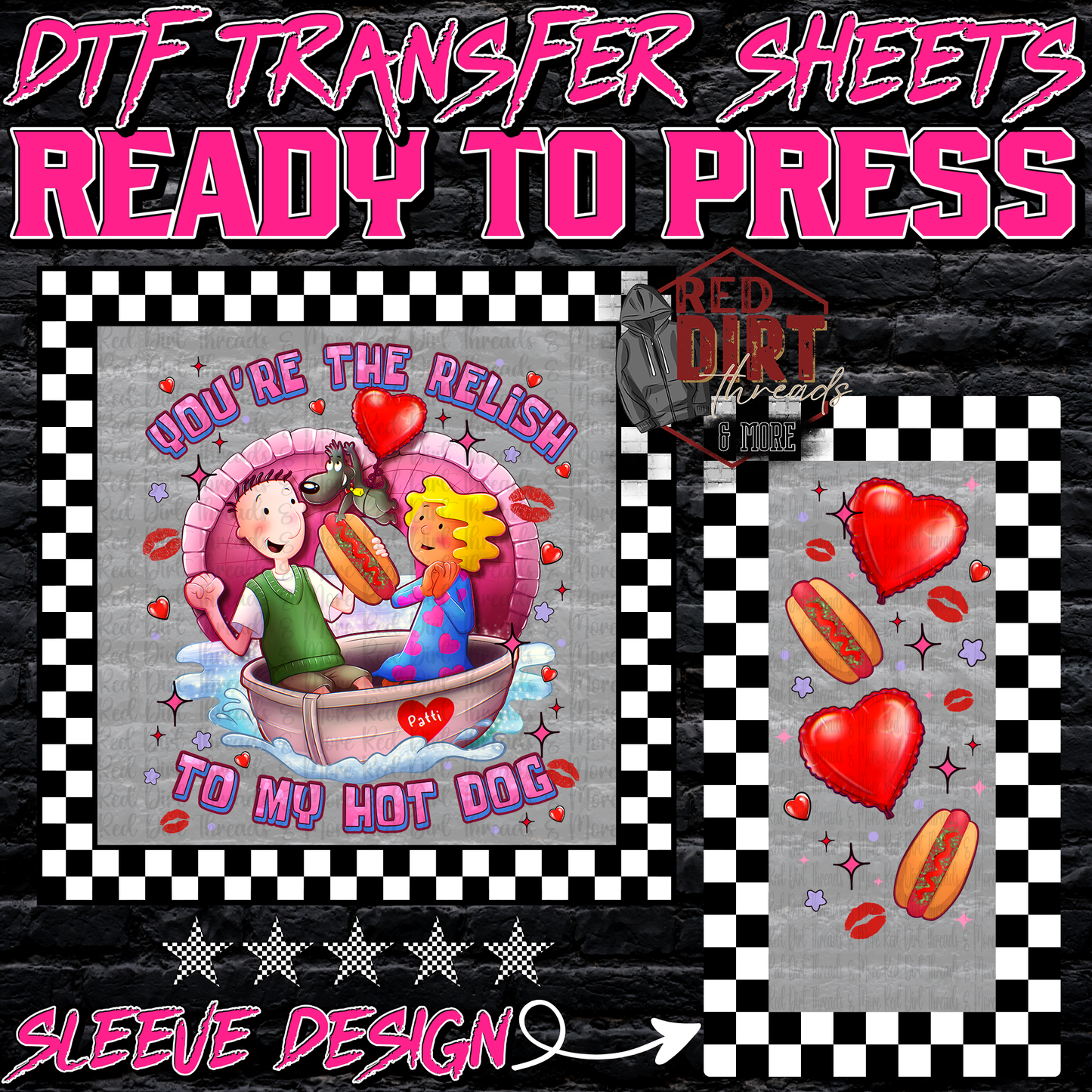 You're the Relish to my Hotdog DTF Transfer | Trendy Valentine's Day DTF Transfer | Ready to Press | High Quality DTF Transfers | Fast Shipping