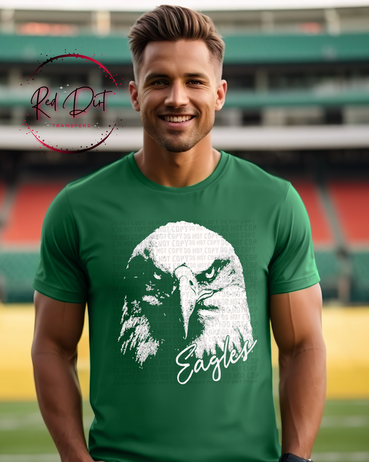 Aggressive Eagle Mascot DTF Transfer, School Spirit Mascot Transfer, Sports Team Eagle Design, Ready To Press Mascot Transfer