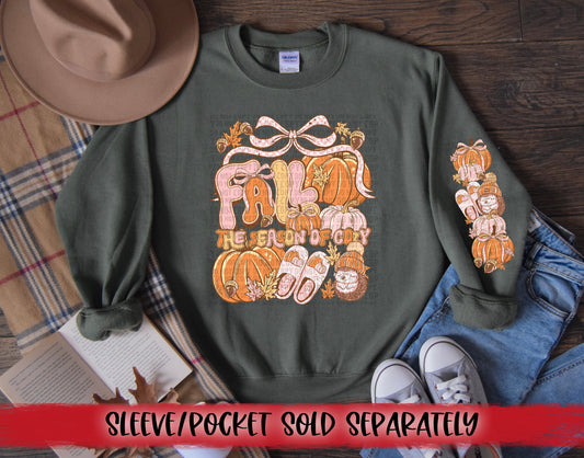 The Season of Cozy DTF Transfer | Trendy Fall DTF Transfer | High Quality Image Transfers | Ready to Press | Instant Peel