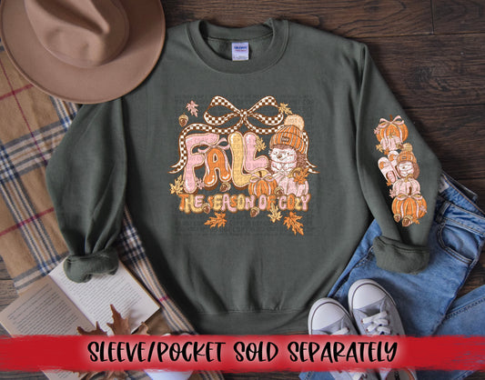The Season of Cozy DTF Transfer | Trendy Fall DTF Transfer | High Quality Image Transfers | Ready to Press | Instant Peel