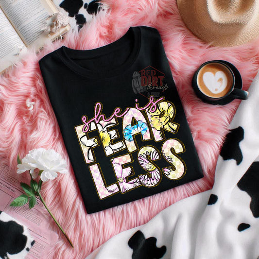 She is Fearless T-Shirt | Trendy Uplifting Shirt | Fast Shipping | Super Soft Shirts for Men/Women/Kid's