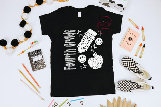 Fourth Grade Dots T-Shirt | Trendy School Shirt | Fast Shipping | Super Soft Shirts for Men/Women/Kid's