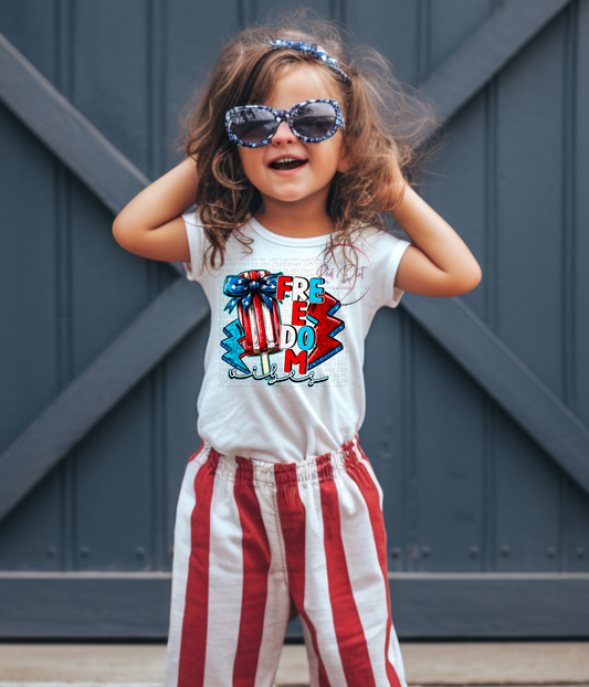Freedom Vibes DTF Transfer | Trendy Independence Day DTF Transfer | Ready to Press | High Quality DTF Transfers | Instant Peel
