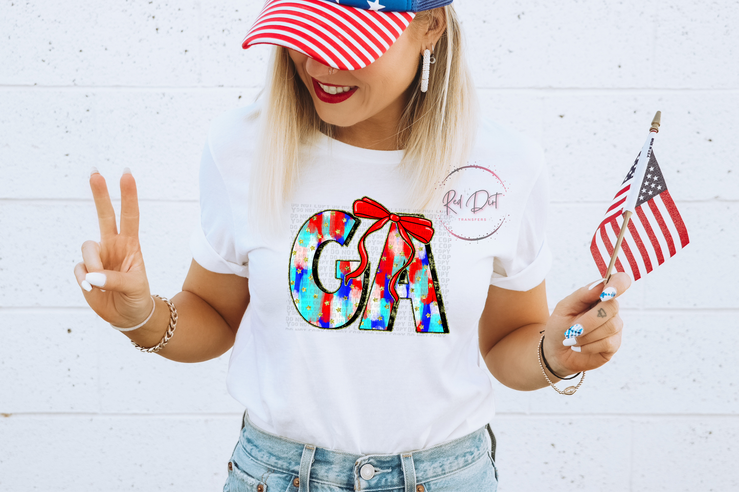 Georgia DTF Transfer | Trendy Independence Day DTF Transfer | High Quality Image Transfers | Ready to Press | Fast Shipping