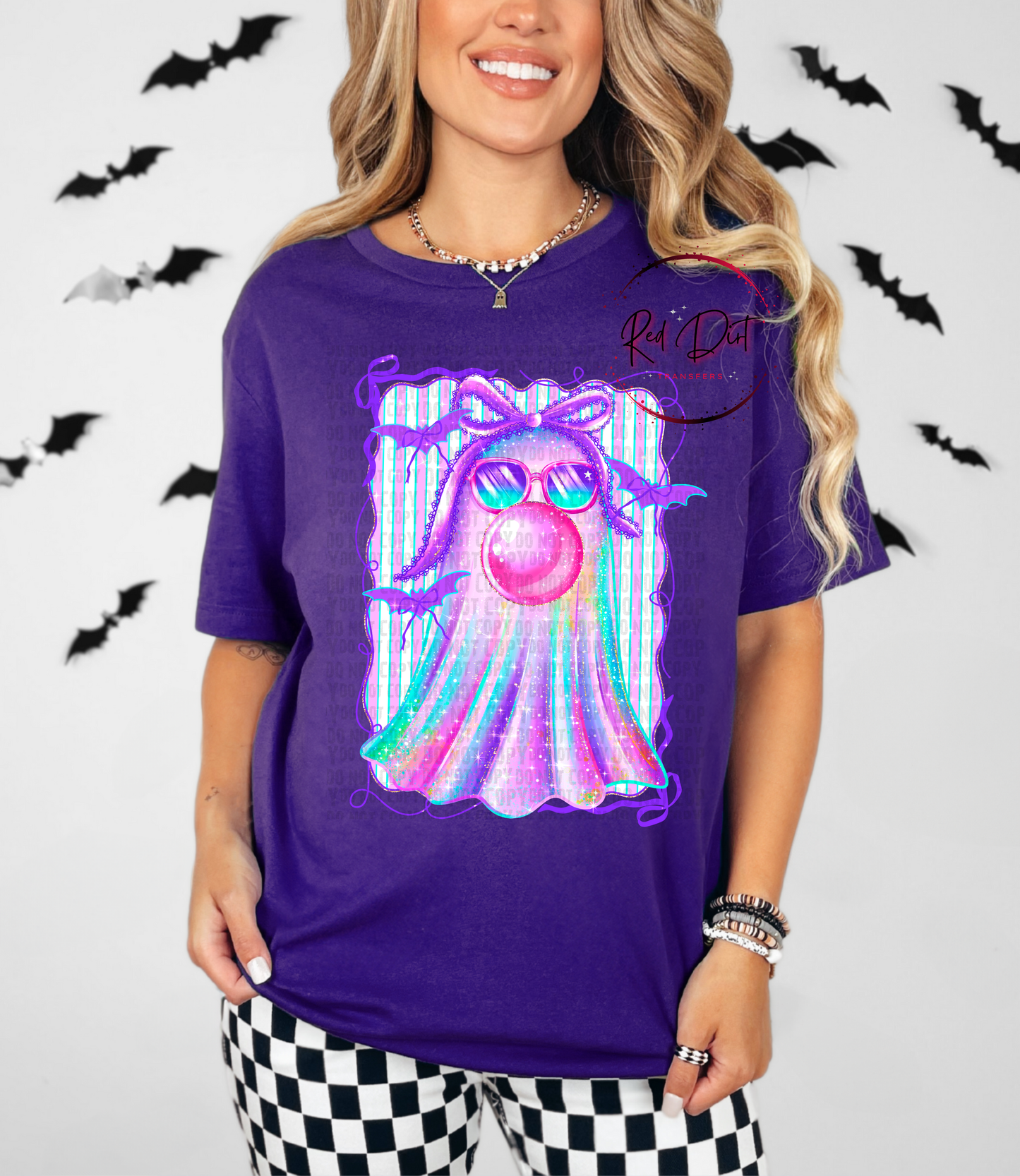 Colorful Ghost DTF Transfer | Trendy Spooky DTF Transfer | High Quality Image Transfers | Ready to Press | Instant Peel