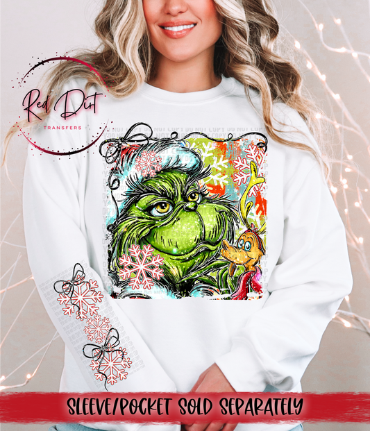 Green Max DTF Transfer | Trendy Christmas DTF Transfer | High Quality Image Transfers | Ready to Press | Instant Peel