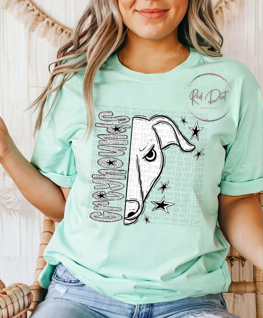 Greyhounds DTF Transfer | Trendy School Spirit DTF Transfer | High Quality Image Transfers | Ready to Press | Instant Peel