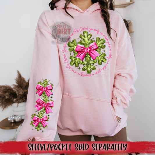 Green Snowflake with Words DTF Transfer | Trendy Christmas DTF Transfer | Ready to Press | High Quality DTF Transfers | Fast Shipping