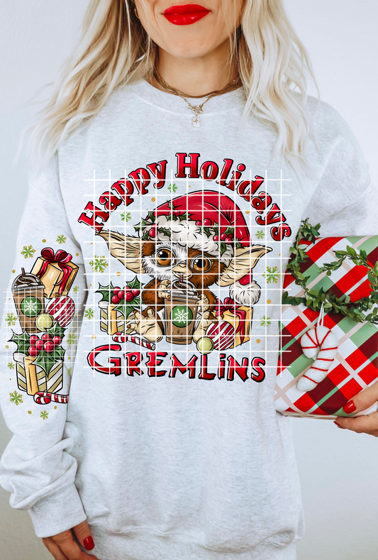 Happy Holidays DTF Transfer | Trendy Christmas DTF Transfer | High Quality Image Transfers | Ready to Press | Fast Shipping
