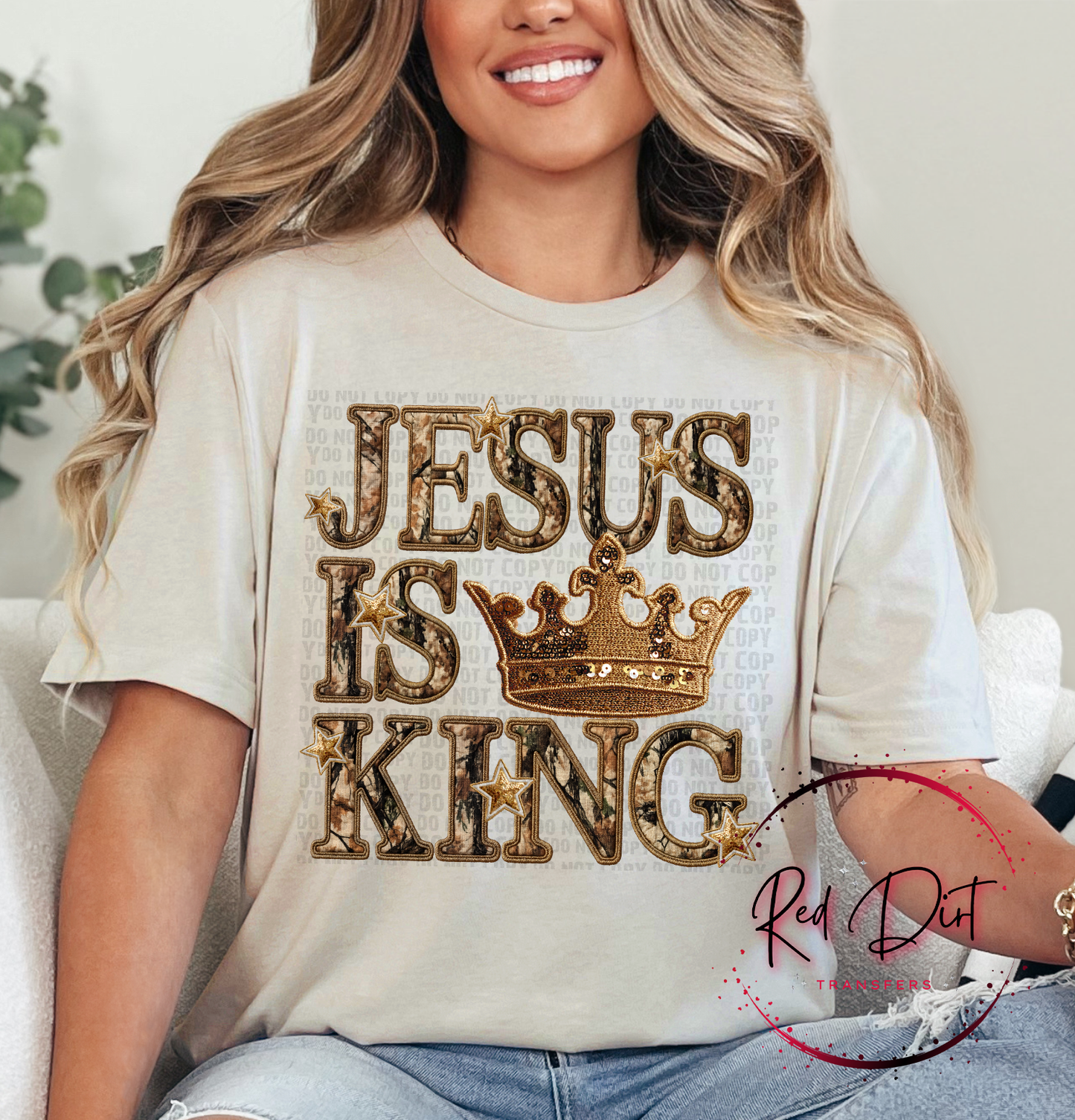 Jesus is King DTF Transfer | Trendy Religious DTF Transfer | High Quality Image Transfers | Ready to Press | Instant Peel