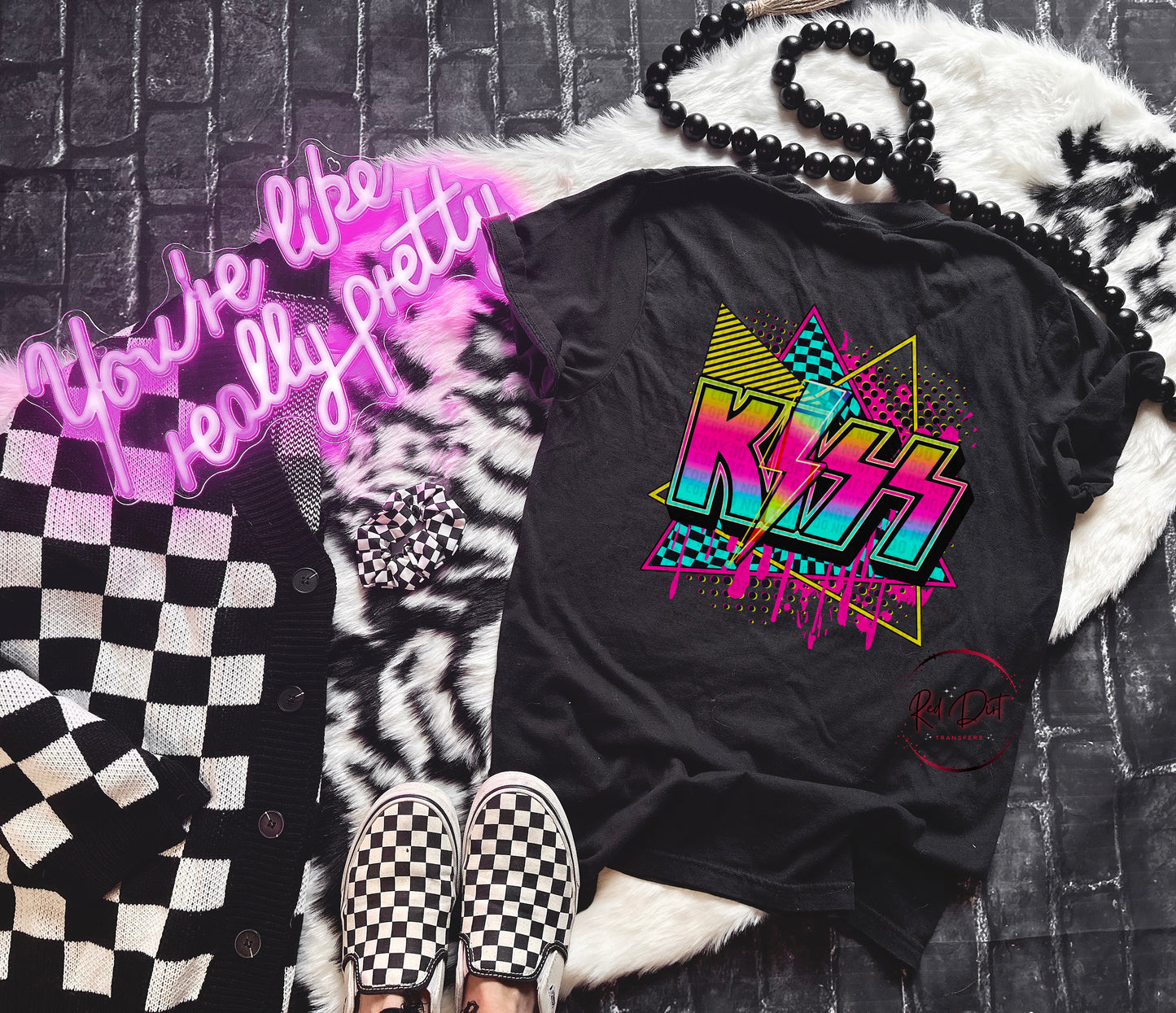 Neon Rock Band K* DTF Transfer | Trendy Rock Music DTF Transfer | High Quality Image Transfers | Ready to Press | Instant Peel