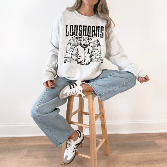 Longhorns Basketball Letterman DTF Transfer | Trendy School Spirit DTF Transfer | High Quality Image Transfers | Ready to Press | Instant Peel