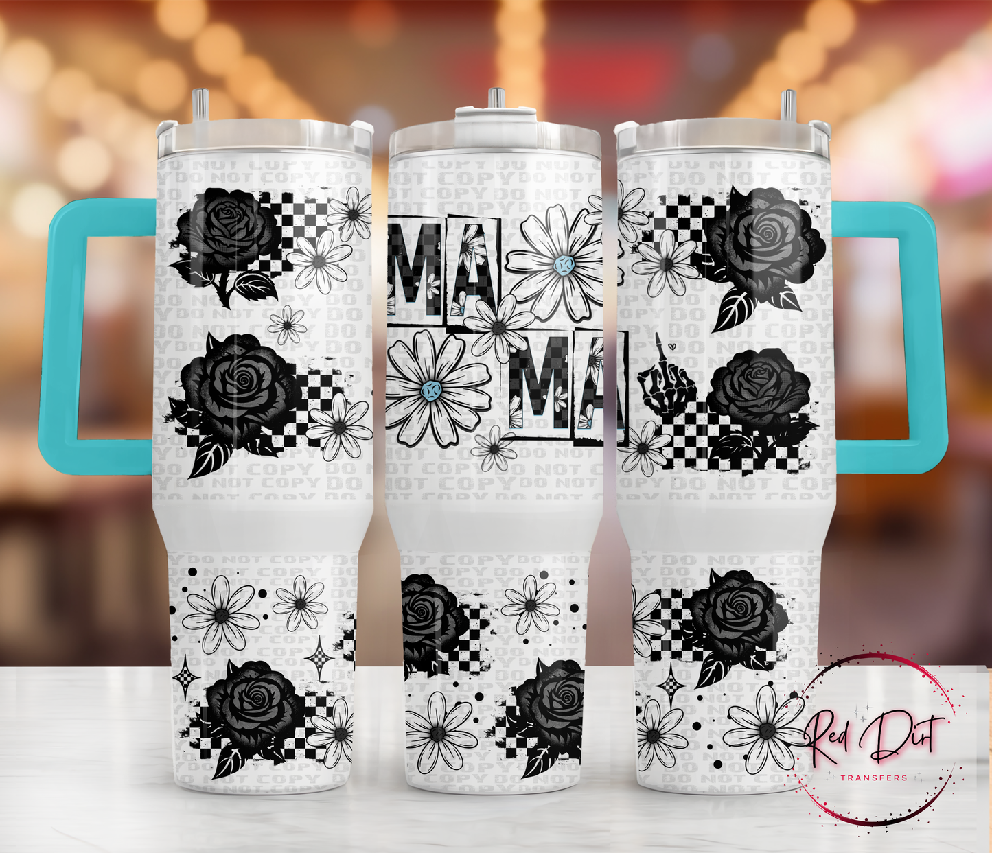 Mama Floral UV DTF 40oz Tumbler Transfer | Trendy Snarky Tumbler Wrap | Ready to Transfer | High Quality | Waterproof UV Transfer
