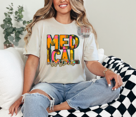 Medical Assistant DTF Transfer | Trendy Career DTF Transfer | Ready to Press | High Quality DTF Transfers | Fast Shipping