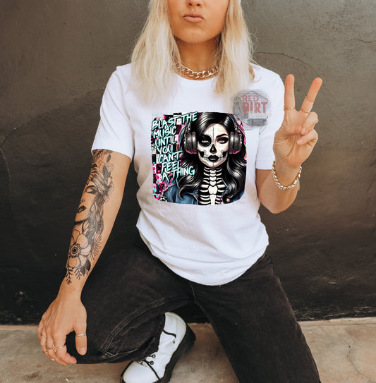Blast the Music Until You Can't Feel A Thing T-Shirt | Trendy Snarky Shirt | Fast Shipping | Super Soft Shirts for Men/Women/Kid's