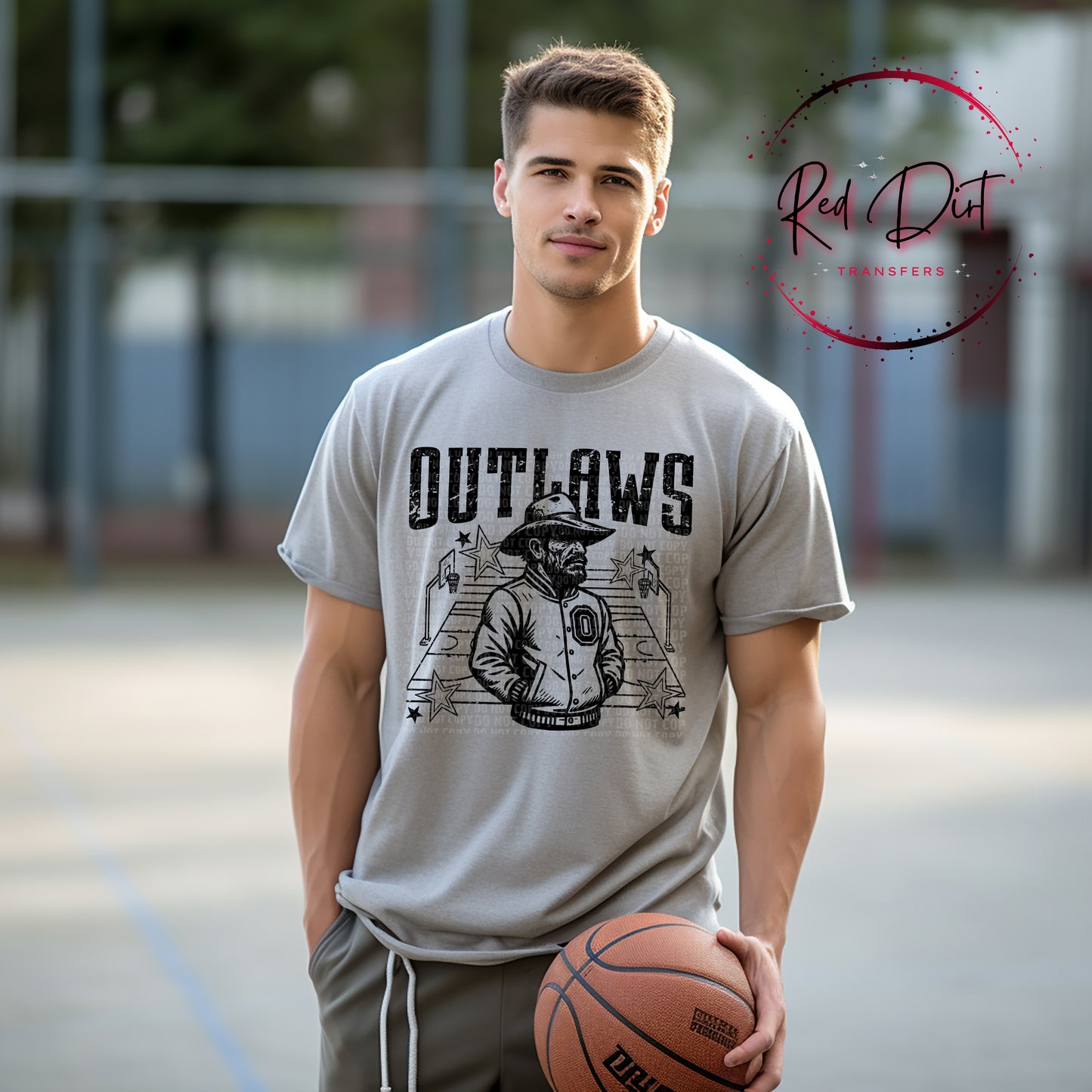 Outlaws Basketball Letterman DTF Transfer | Trendy School Spirit DTF Transfer | High Quality Image Transfers | Ready to Press | Instant Peel