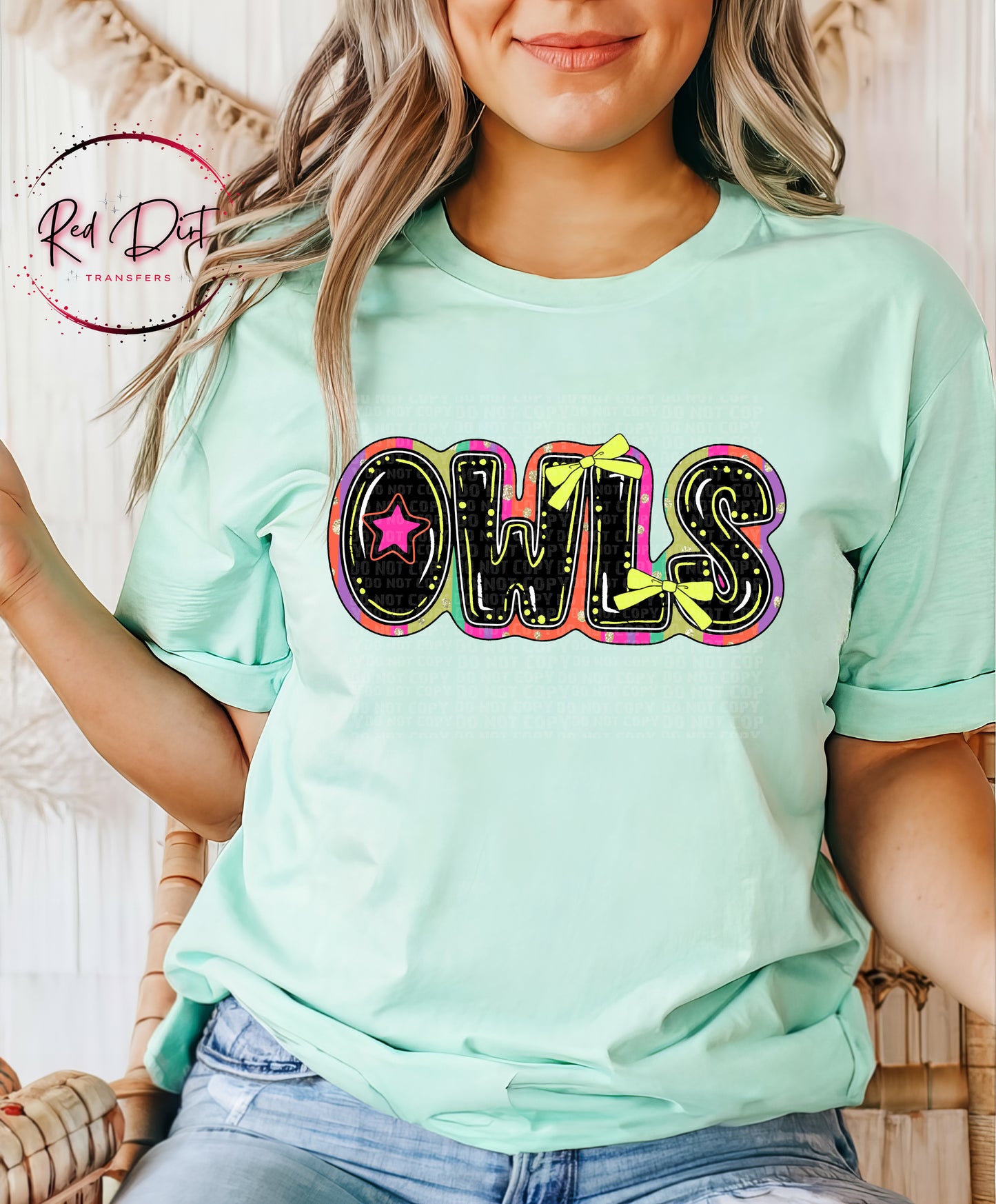 Owls DTF Transfer, Retro Mascot Heat Transfer, School Spirit Transfer, Team Mascot Iron On Transfer, DIY Shirt Transfer