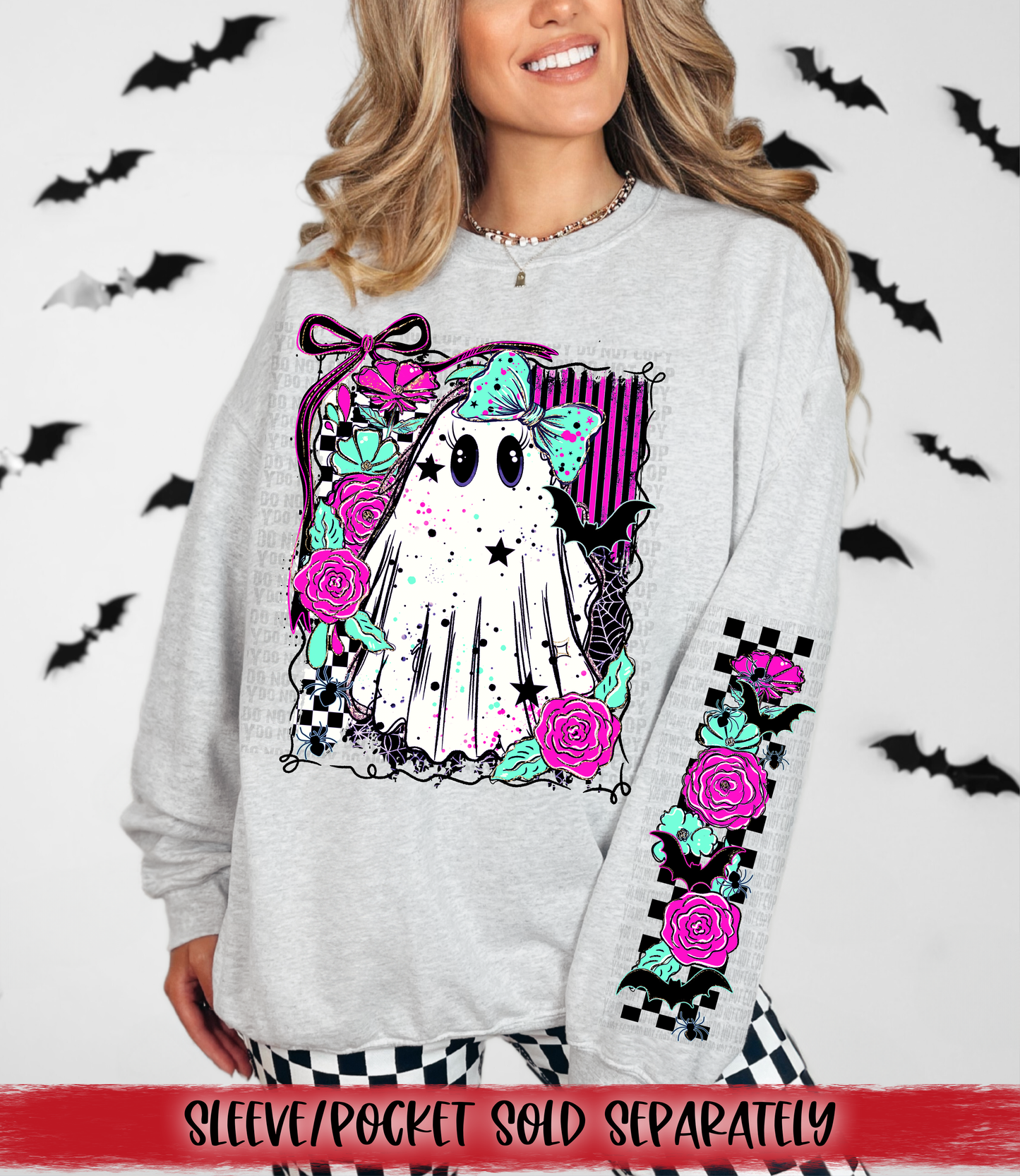 Pink Ghost DTF Transfer | Trendy Halloween DTF Transfer | High Quality Image Transfers | Ready to Press | Instant Peel